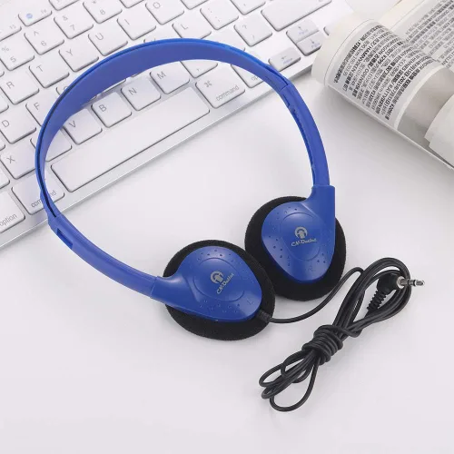 Vista 3 de CN-Outlet Auriculares para niños para el aula a granel multicolor, paquete de 5, auriculares al por mayor para niños, perfectos para escuelas