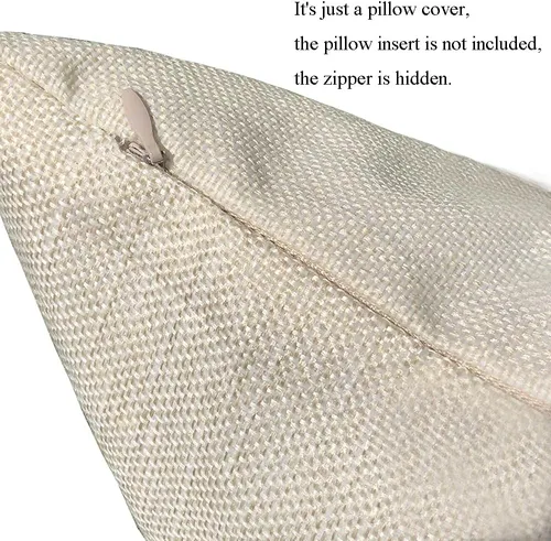 Vista 2 de Funda de almohada decorativa de lino y algodón con texto en inglés «Home is Where The Beach is Summer» para sofá, silla, cama, decoración de cama