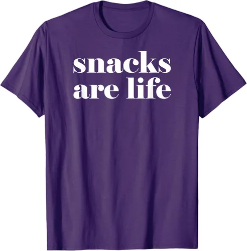 Vista 44 de Snacks Are Life - Camiseta divertida para amantes de los aperitivos, Negro