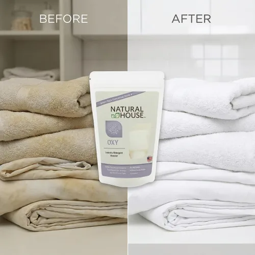 Vista 4 de Natural House Oxy Boost - Blanqueador de oxígeno a base de plantas y cápsulas quitamanchas - Seguro para el color - Sin fragancia - Paquete