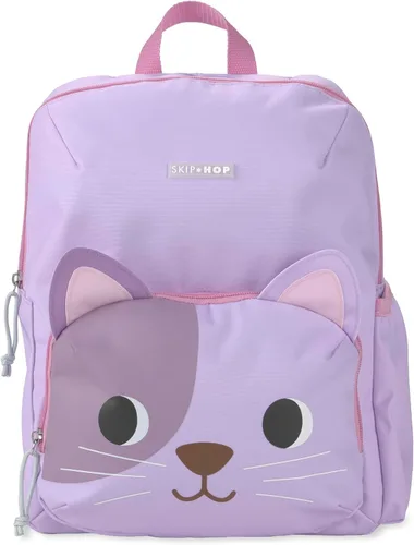 Vista 3 de Skip Hop Mochila para niños pequeños con correas acolchadas ajustables, bolsillo frontal con cremallera y bolsillo lateral para botella, se adapta a