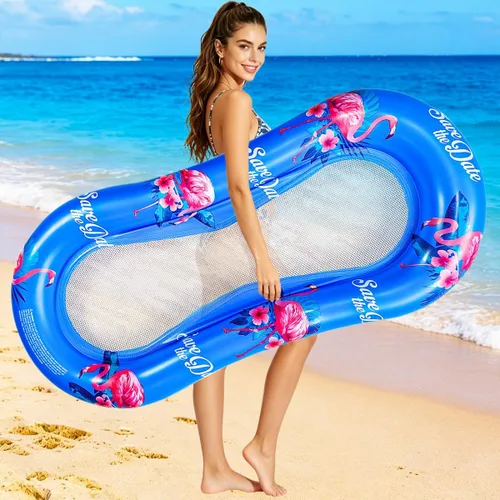 Vista 4 de ZHUYNXIR Flotador de piscina para adultos, hamaca flotante, balsas inflables, sofá de aire para piscina, cama flotante, tumbado en él, todo tu