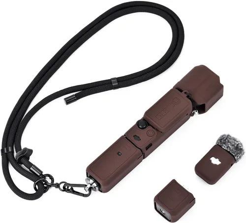 Vista 13 de Funda de Silicona para Pocket 3 y Cordón para el Cuello, Funda Protectora con Protector de Lente Resistente a Rayones, Ajustable, Fácil