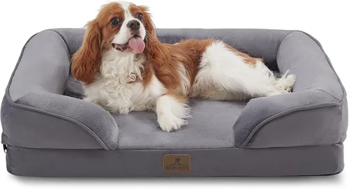 Vista 13 de Bedfolks - Cama ortopédica extra pequeña para perros, cama de sofá impermeable para perros pequeños y gatos, sofá de espuma en forma de huevo