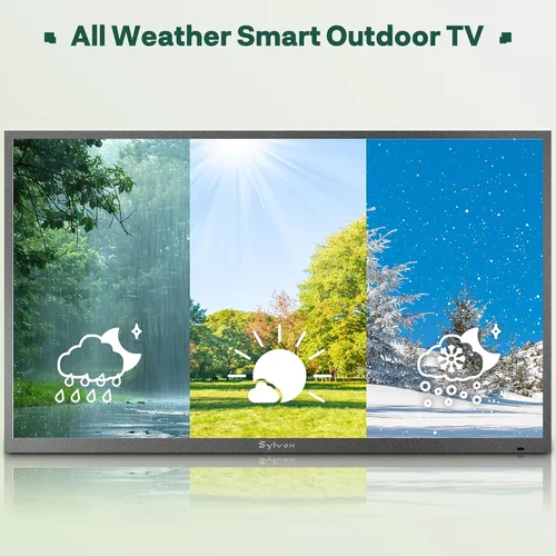Vista 9 de SYLVOX Televisor exterior de 43", 4K HDR 10, Dolby Atmos, interfaz