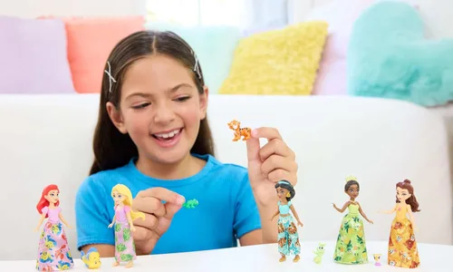 Vista 2 de Mattel Disney Princess & Friends - Paquete de 5 muñecas pequeñas