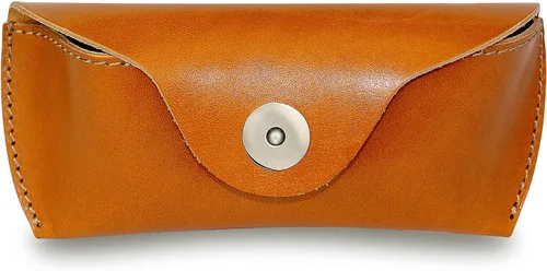 Vista 3 de DK86 Funda de cuero genuino para gafas de sol, para hombres y mujeres