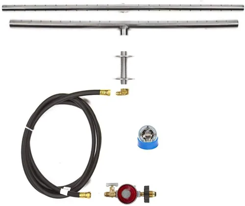 Vista 11 de Kit completo LP básico para parrillada con quemador de acero inoxidable 316