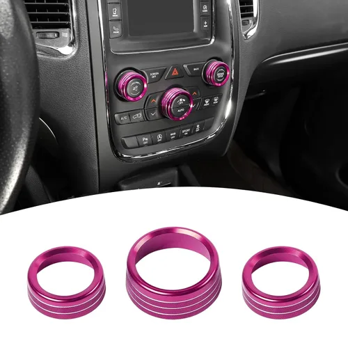 Vista 12 de para Challenger Cubierta de Mando de AC/Radio para Dodge Charger 2011+/Challenger 2015+/RAM 2012-2017/Durango 2016-2022/Chrysler 300C 2011+ Negro