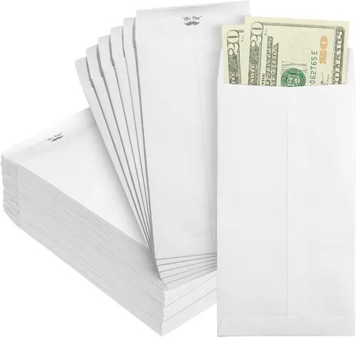 Vista 20 de Mr. Pen - Sobres de dinero para efectivo, 6.5 x 3.5 pulgadas, paquete de 100 unidades, papel kraft Sobres de efectivo autoadhesivos a granel