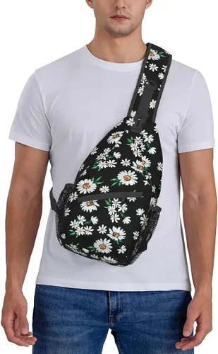 Vista 8 de Bolso bandolera para mujeres y hombres, mochila de viaje para senderismo, bolsa cruzada para el hombro, bolsa de pecho, casual, mochila deportiva