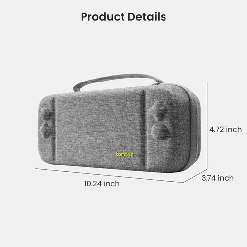 Vista 9 de tomtoc Funda de transporte para Nintendo Switchmodelo OLED, bolsa de viaje grande con bolsillo para controlador Pro, Joy con Grip o adaptador de CA