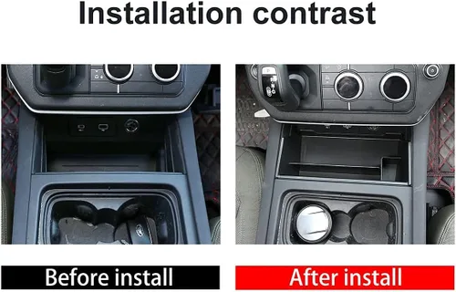 Vista 2 de Caja de almacenamiento de plástico ABS para consola central de automóvil para Land Rover Defender 110 2020 2021 (estilo D)