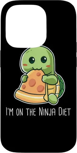 Vista 16 de Funda para iPhone 11 Pro Max I'm On The Ninja Diet Divertida Tortuga Comiendo Pizza Nerd Geek