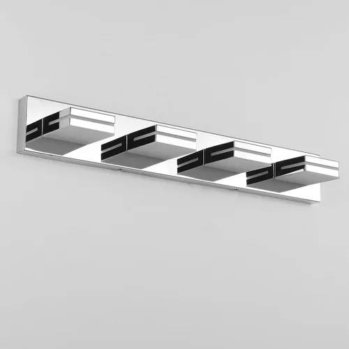 Vista 53 de SineRise - Moderna lámpara LED para tocador de baño (2 luces, 39.4 cm, regulable), iluminación de pared de baño moderna de acrílico cepillado sobre