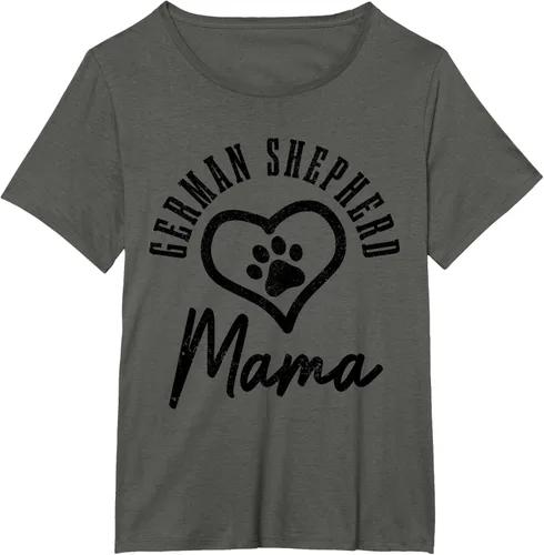 Vista 17 de Camiseta de pastor alemán para mujer, con diseño de pata de perro, pastor alemán, gris, S Asfalto