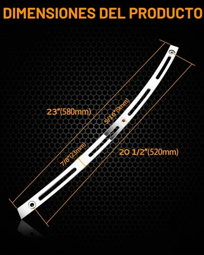 Vista 7 de PBYMT Parabrisa biselada con ranuras pulidas de acero inoxidable en forma de murciélago, cromada, compatible con Harley Tri Electra Street Glide