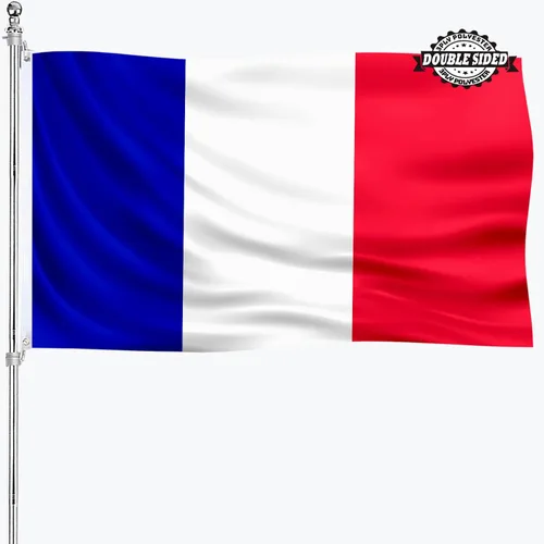 Vista 21 de Bandera albanesa de Albania 3x5 doble cara para exteriores, banderas nacionales del país de alta resistencia de 3 capas de poliéster con 2 ojales