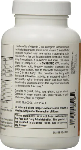 Vista 4 de Source Naturals Systemic C, 500mg - 120 Cápsulas
