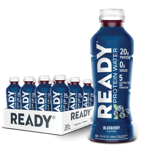 Vista 14 de Ready Protein Water - Agua con 0.53 onzas (15 g) de proteínas de suero de leche, sin azúcar, 12 unidades, 16.9 onzas líquidas cada una.