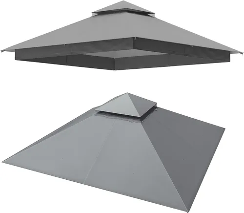 Vista 49 de LAUSAINT HOME - Cenador para exteriores de 8 x 8 pulgadas con cortinas Caqui