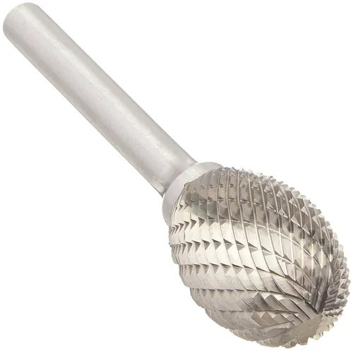 Vista 96 de Drill America SA-1 Rebaba de carburo/lima giratoria cilíndrica de doble corte para amoladora de troquel de 1/4" de diámetro x 5/8" de longitud