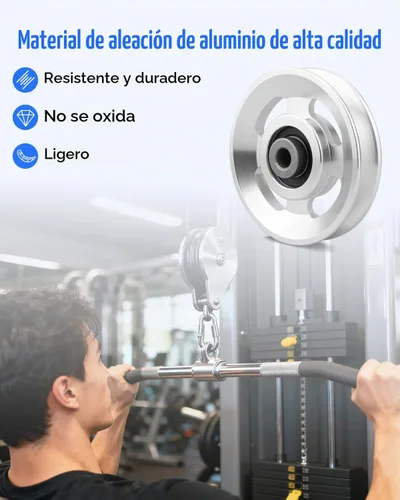 Vista 4 de Rueda de polea de cable de aleación de aluminio apta para equipos de gimnasio en casa, accesorios de extracción de máquina de ejercicios, 6