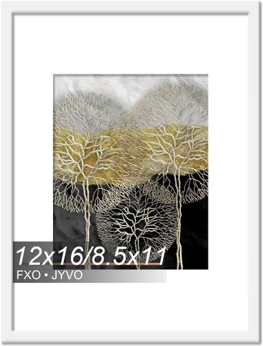 Vista 166 de Fxojyvo Marco de Fotos de 4x6, Muestra Foto de 3.5x5 con Paspartú o 4 x 6 Sin Paspartú, Liviano y de Alta Transparencia Marco de 4 por 6 para Pared
