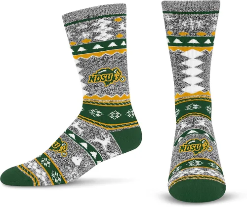 Vista 49 de For Bare Feet Ugly Holiday Sweater Crew Sock NCAA
