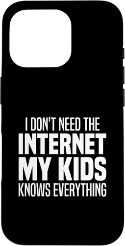 Vista 20 de I Don't Need The Internet My Kids Knows Everything - Parents Case for iPhone 17