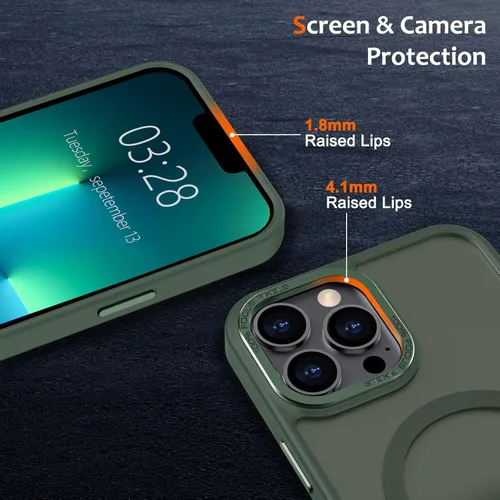 Vista 922 de Anuck - Funda magnética para iPhone 11 compatible con MagSafe, carcasa trasera mate translúcida dura, borde de TPU, delgada, resistente a impactos