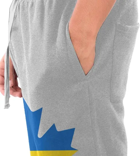 Vista 3 de Ukraine Flag Canada Maple Leaf Men's Casual Yoga Sweatpants Workout Athletic Elastic Waist Pants Outdoor Jogger Pants Black