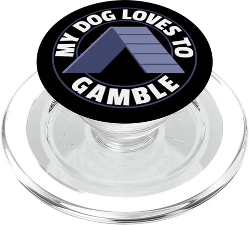 Vista 8 de Dog Agility Handler - My Dog Loves To Gamble - Dog Agility PopSockets Adhesive PopGrip
