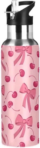 Vista 28 de Botella de Agua de Lobo Tazas de Lobo Botella de Agua Galaxia para Niños Niñas con Tapa de Pajita Lobos Aislada Acero Inoxidable Frasco de Agua a007