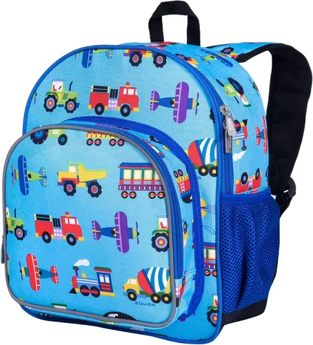 Vista 14 de Wildkin - Mochila infantil de 12 pulgadas – Acolchada, ajustable, ideal para guardería y viajes, Dino azul, Escuela