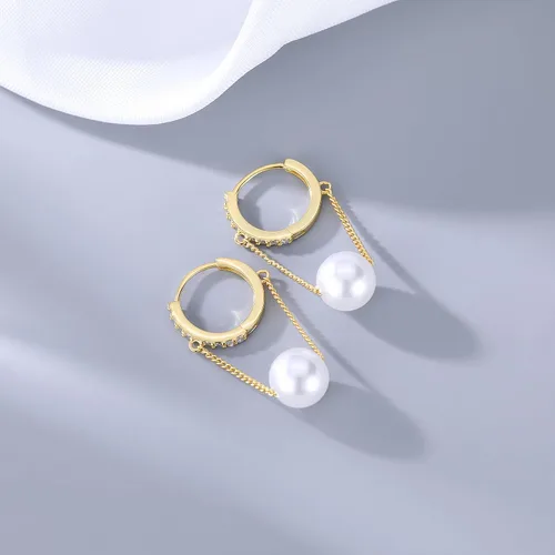 Vista 5 de Reffeer Aretes colgantes de plata de ley 925 maciza para mujeres y adolescentes
