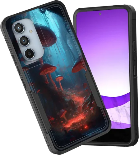 Vista 79 de Funda protectora para Galaxy A13 5G, doble capa híbrida resistente a prueba de golpes, policarbonato duro, silicona suave, TPU, funda protectora