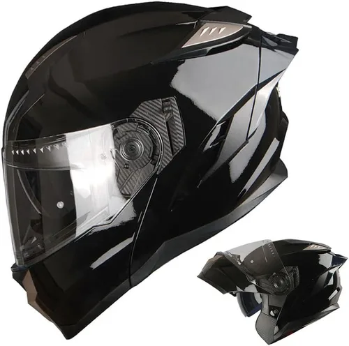 Vista 12 de 1Storm - Casco modular de cara completa para moto, certificado DOT, para adultos, doble visera abatible con escudo interior para sol y lista