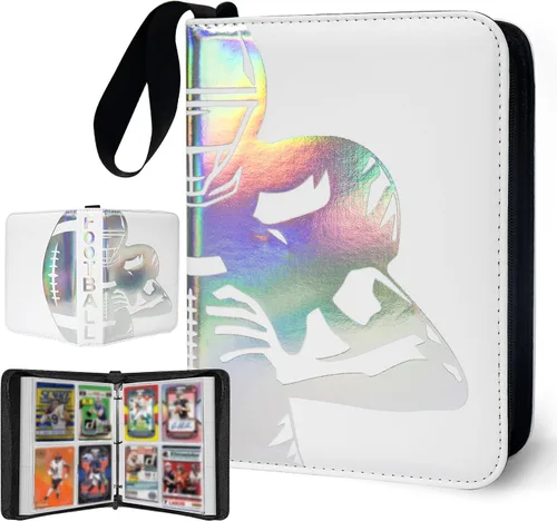 Vista 15 de Carpeta de Tarjetas de Fútbol 400 Bolsillos para Coleccionistas de Tarjetas de Intercambio de Fútbol, Libro de Almacenamiento de Tarjetas Portátil e
