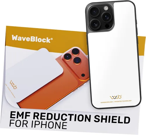 Vista 13 de WAVEBLOCK Bloqueador de EMF para Celular - Hecho para iPhone 11 - La única pegatina 5G-Shield patentada, respaldada científicamente y probada