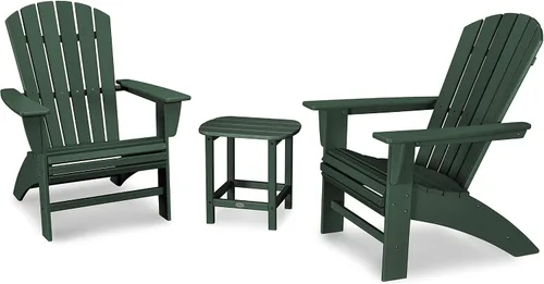 Vista 15 de POLYWOOD Juego de sillas Adirondack de 3 piezas náuticas con mesa auxiliar Aruba