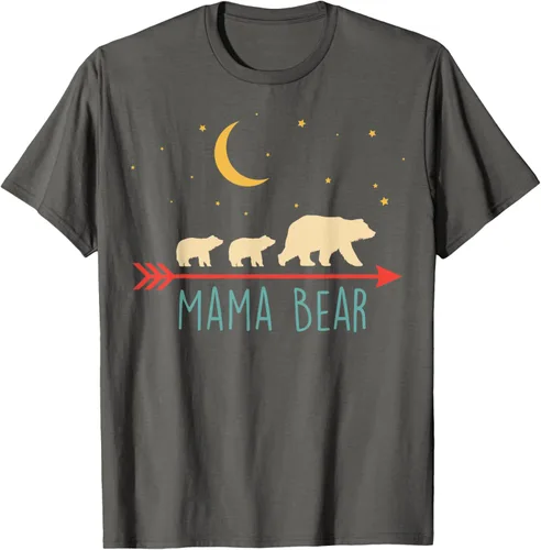 Vista 36 de Camiseta de mamá oso con 2 cachorros de dos veces Blessed Mama Bear, Negro, S
