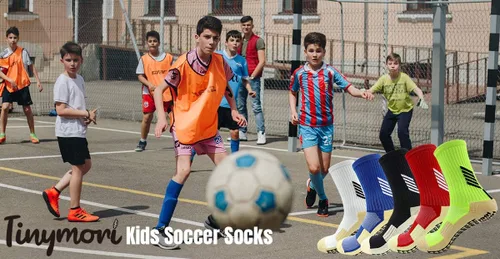 Vista 7 de Tinymori Calcetines antideslizantes para niños y niñas de 6 a 11 años