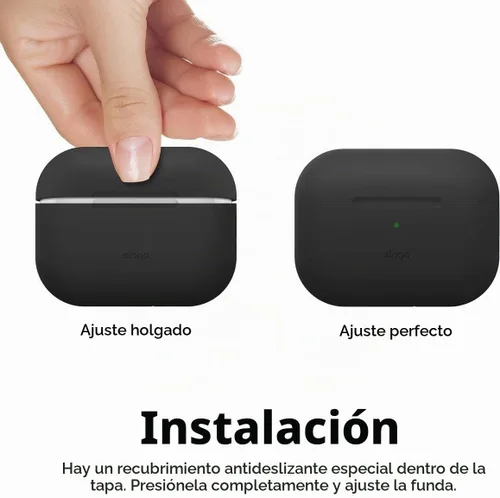Vista 5 de elago Funda de silicona para AirPods Pro 2 Negro
