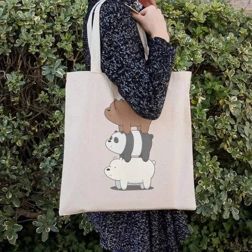 Vista 2 de We Bare Bears Bear Stack - Bolsa de viaje reutilizable, Multi, Casual