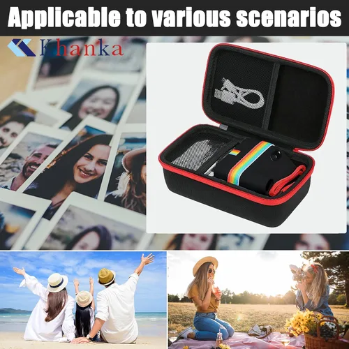 Vista 4 de khanka Funda de viaje rígida de repuesto para Polaroid Go (9035/9071/9070) / Polaroid Go Generation 2 - Mini cámara de película instantánea Negro