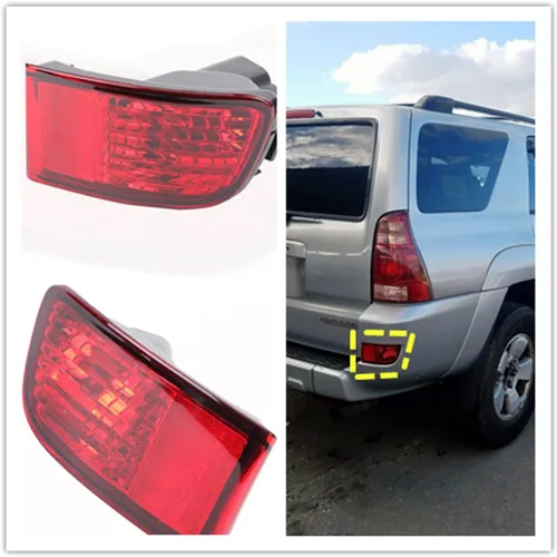 Vista 3 de DYRDINSHOW Luz Reflectora de Parachoques Trasero para Toyota 4Runner 2003 2004 2005 (Izquierda)