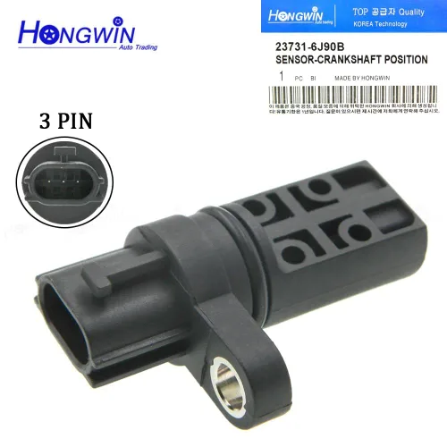 Vista 6 de Sensor de posición del cigüeñal del árbol de levas 3 piezas para Infiniti FX35 G35 I35 M35 Nissan NV1500 Pathfinder 23731-6J90B 23731-AL61A