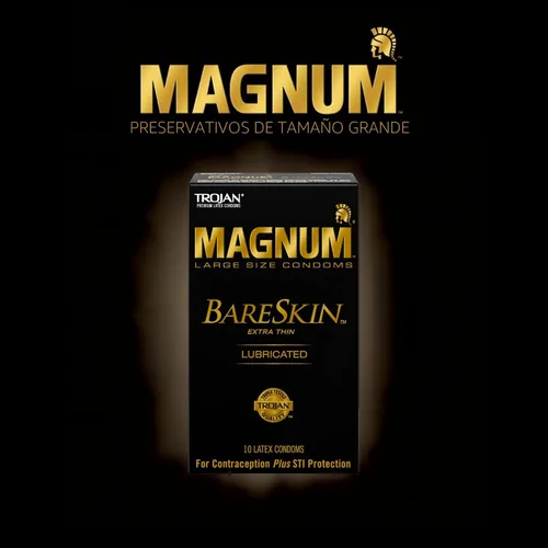 Vista 6 de Trojan Magnum Bareskin - Condones de tamaño grande, 10