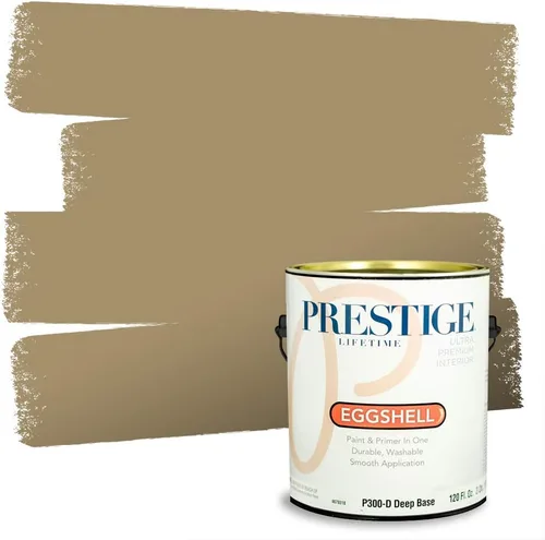 Vista 63 de PRESTIGE Pinturas de pintura exterior e imprimación en uno, 1 galón, plano, combinación comparable de Benjamin Moore* Manzanilla*
